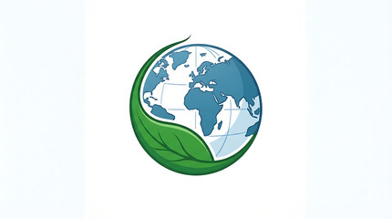 Fototapeta premium Earth globe with green and blue colors