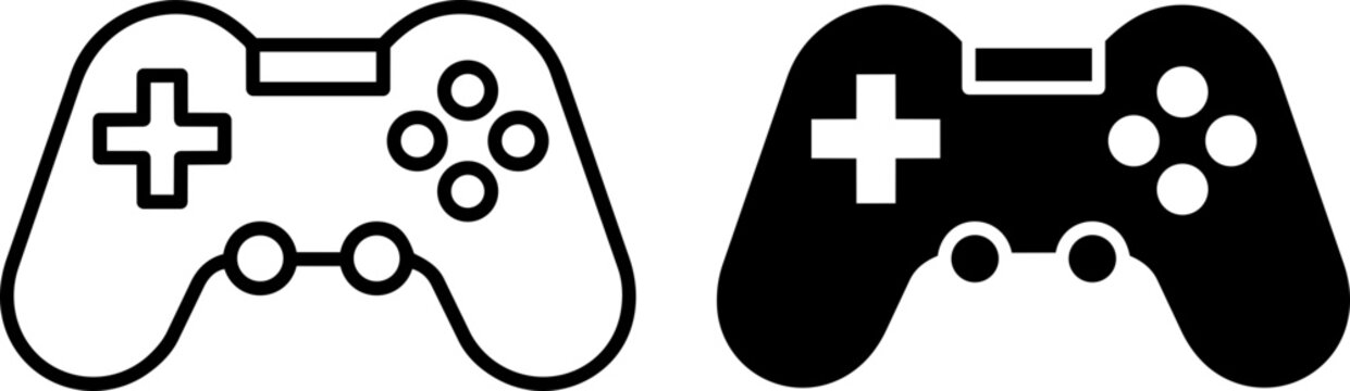 Video game controller gamepad joystick esports console vector icon