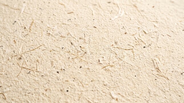 Textured cream recycled paper surface with visible fibers and natural flecks across even plane