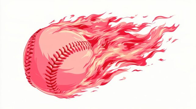 Baseball on white background,Baseball player hitting ball with bat,home run,baseball or t shirt, posters and banner,sport day, Baseball Icon Concept,Vector Template.