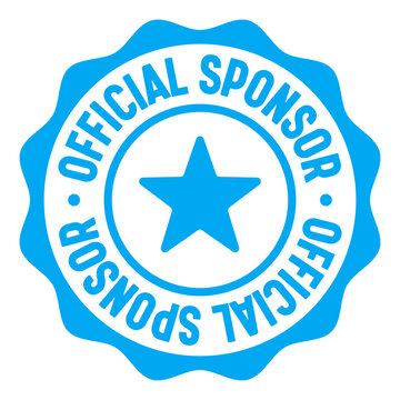official sponsor seal badge. official sponsor label sticker. Vector sign