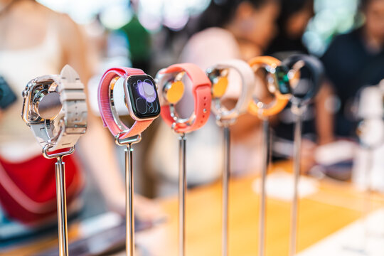 Apple Watches on Display at Apple Store