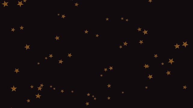 Floating Golden Faceted Stars Motion Loop for Luxury Brand Commercial and VIP Event Promotion