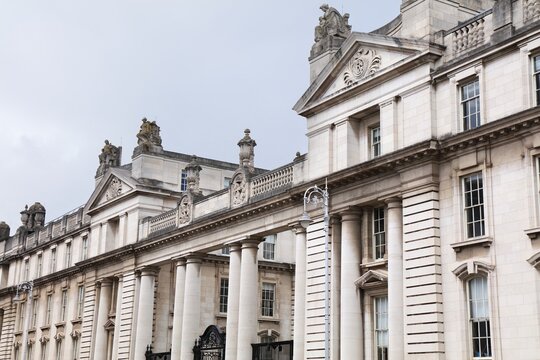 Government Buildings at Merrion Street in Dublin, Ireland. The Edwardian complex houses Department of Taoiseach, Attorney General and Department of Finance.