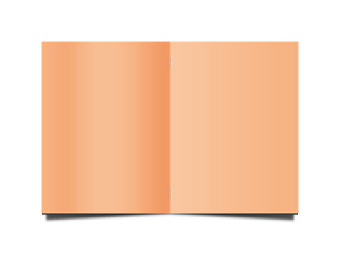 Brown brochure against white background, 3D illustration
