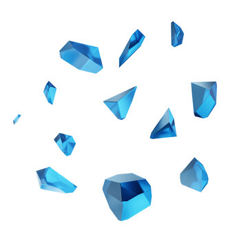 Blue Diamond Shards 3D Crystal Collection
