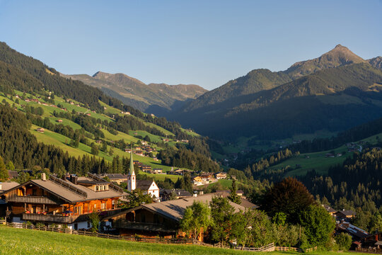 Alpbach, Austria - August 19, 2026: View of Alpbach in the Tyrolean mountains