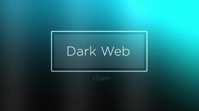  Dark Web Button on a Computer or Phone is Activated - Straight On Angle