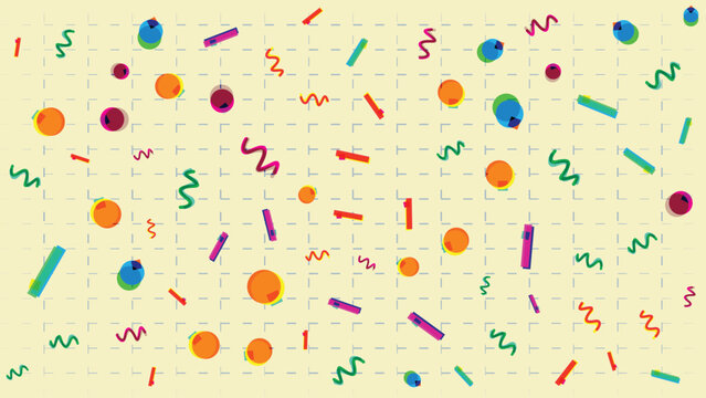 Colorful Confetti Party Celebration Vector Pattern Festive Background