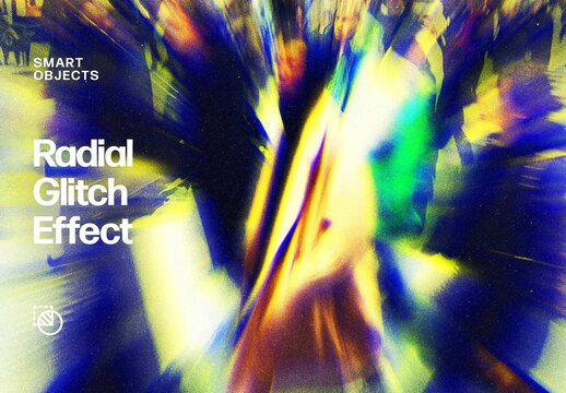 Radial Glitch Effect For Poster And Social Media Design