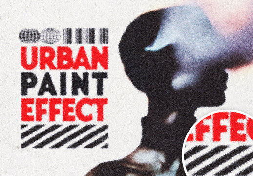 Urban Paint Photo Effect For Poster And Social Media Design