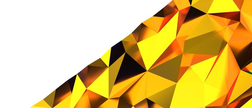 Shiny golden polygonal crystal texture with sharp edges and smooth facets.