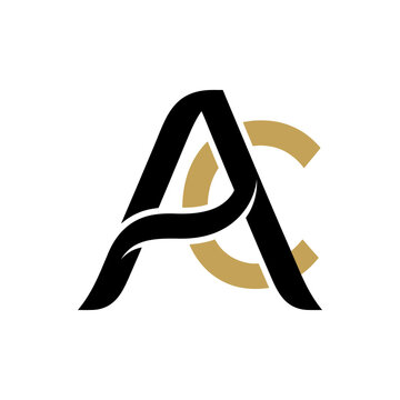 Abstract Monogram AC Logo Design Lettermark Branding Identity Isolated Graphic Element