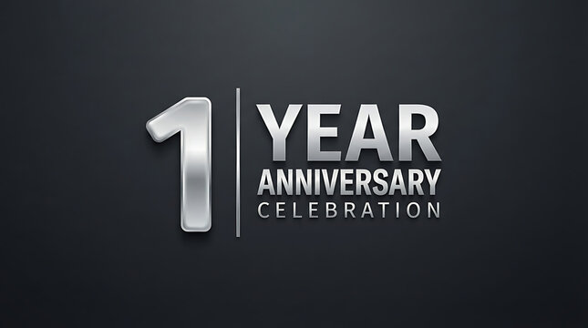 One year anniversary celebration design