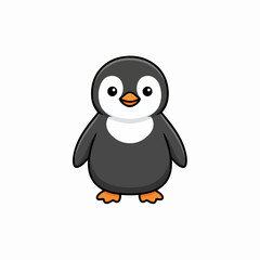 Fototapeta premium Cute cartoon penguin standing