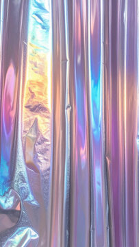 Luxury holographic texture with subtle vertical folds and soft light 2