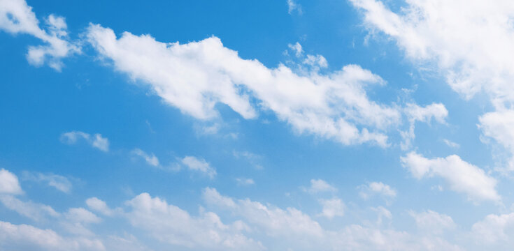 Blue sky stretches wide and clear