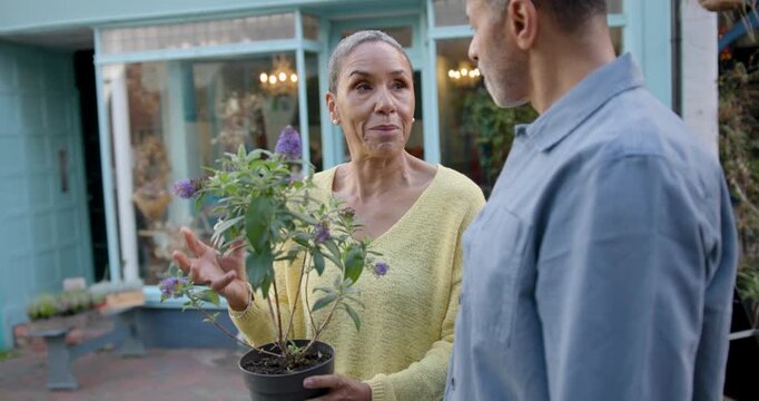 Senior Couple Shopping for Garden Plants Together