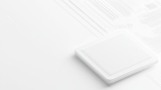 Minimalist product mockup template white square box on textured background
