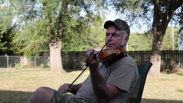 Backyard Fiddle Player