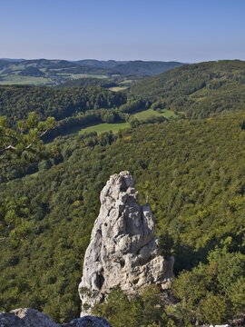 Cimone rock "needle, " Peilstein, Lower Austria, Austria, Europe