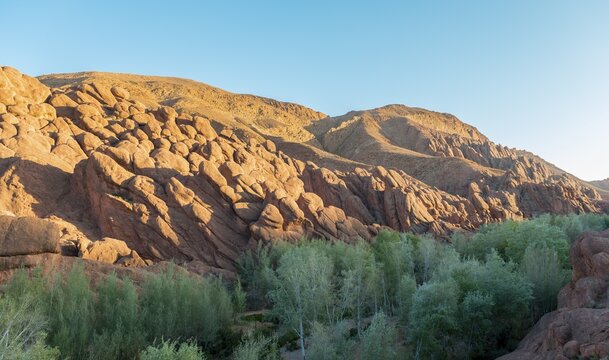 Red rock formations in the Dad&egrave;s Valley, Dad&egrave;s Gorges, Morocco