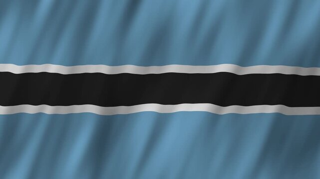 Botswana flag waving in the wind 4K animation background