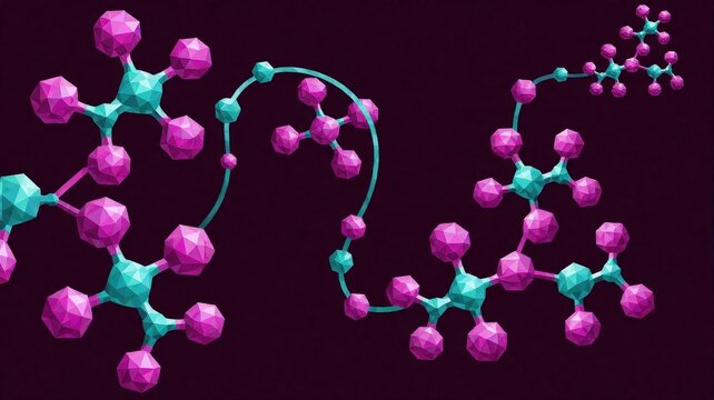 Abstract Molecular Structure Models with Colored Atoms and Bonds