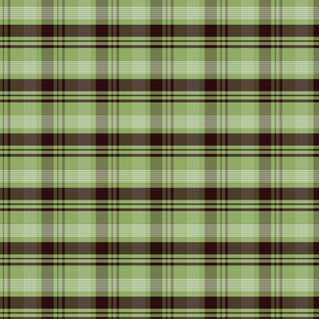 Olive Green Plaid Seamless Tartan Pattern Checkered Background