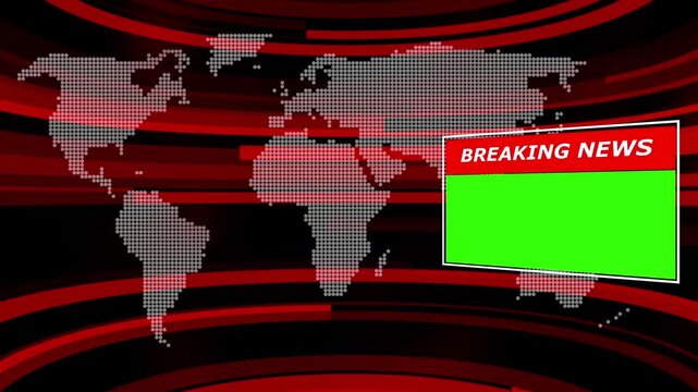 virtual news studio  screen background.TV news, virtual studio background with a monitor and a desk. Ideal also for online shows or events
