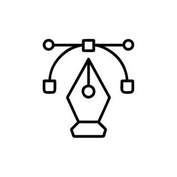 Pen tool icon, vector best flat icon, EPS 10, drawing on isolated background.
