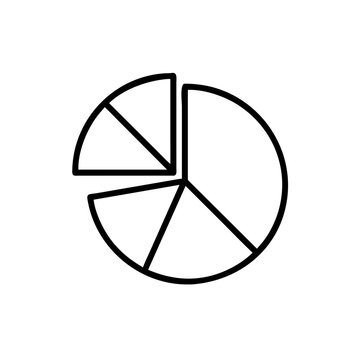 Pie chart icon, vector best flat icon, EPS 10, diagram on isolated background.