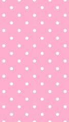 Classic white polka dot seamless pattern on a soft pink background. A clean and timeless seamless vector pattern featuring crisp white polka dots arranged neatly on a soft, versatile pink background.  © Unipixs
