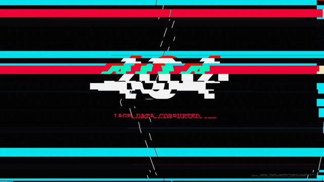 Cyber Glitch Motion Terminal Loop 404 Error - Futuristic Digital Signal Distortion Effect