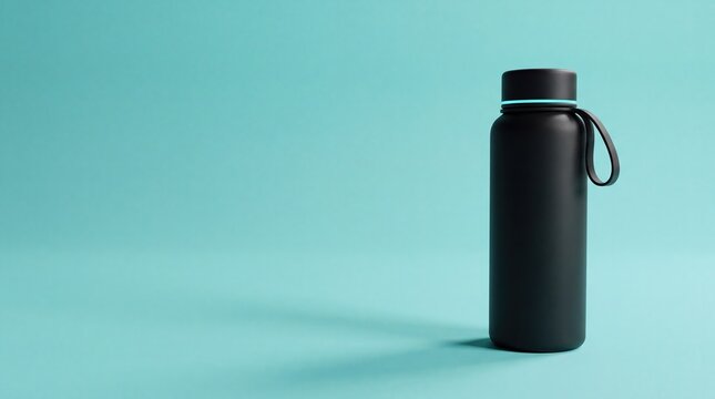 Commercial 3D e-commerce sale promotion banner for smart hydration bottle featuring copy space