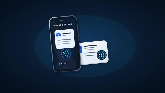 Smartphone and digital business card for contactless sharing