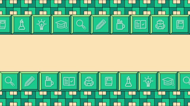Teacher's Day Backgrond Video 4k With Geometry And Icon Animation