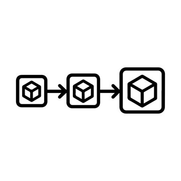 Software Supply Chain Components Line Icon