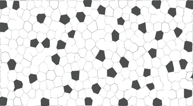 Abstract pattern featuring dark pentagons and hexagons connected by thin white lines creating a mosaic effect