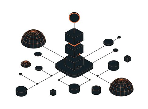 Strategy board with global risk nodes, business risk monitoring