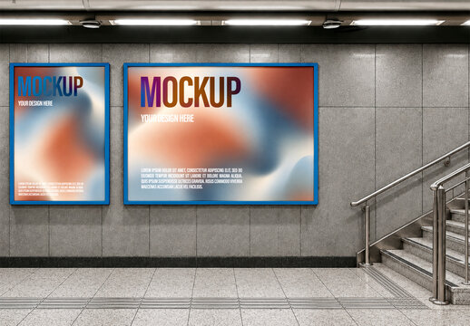Subway Station Poster Mockup
