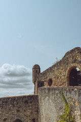 Historic stone fortifications and watchtower of Castle of Marvao in Portugal © Marco