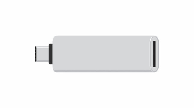 Modern silver USB-C memory card reader adapter illustration for fast data transfer and external storage access