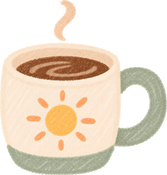 coffee mug with small sun