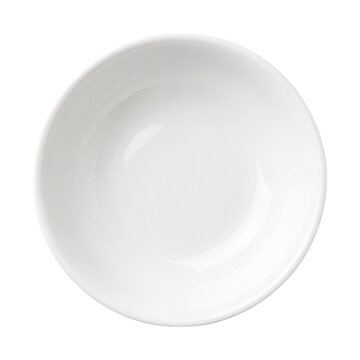 White empty bowl isolated on transparent background