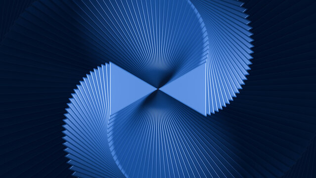 Abstract blue geometric spiral pattern, ideal for modern technology presentation backgrounds, website headers, and corporate banners