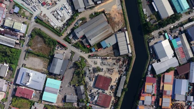 Aerial Footage of local lifestyle residential housing at Kota Kinabalu city, Sabah, Malaysia