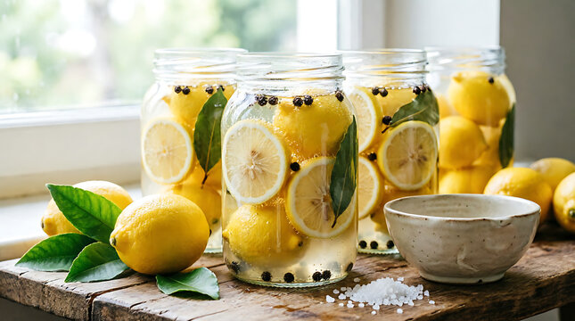 Pear Jam in Glass Jar with Fresh Pears and Assorted Fruits, Sweet Homemade Fruit Preserve for Healthy Breakfast and Natural Food ConceptPear Jam in Glass Jar with Fresh Pears and Assorted Fruits, Swee