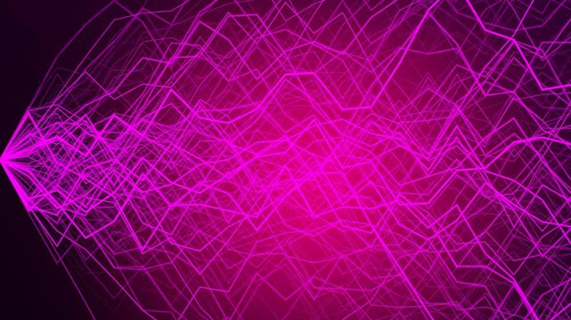 Design projects, backgrounds, prints, digital art. Vibrant neon pink abstract pattern with jagged light beams and wavy lines.