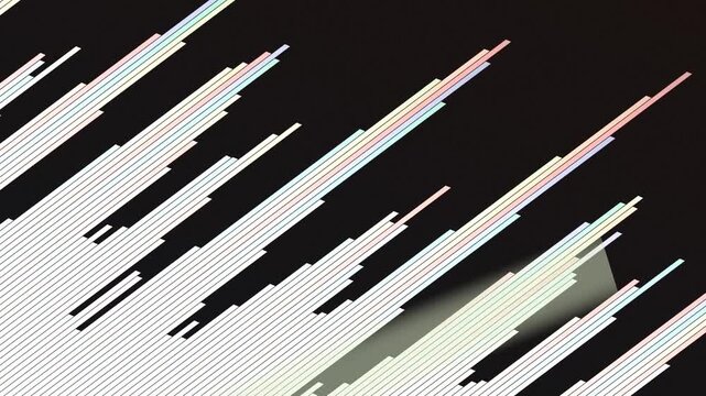 Piano keys with light effects in a dark environment